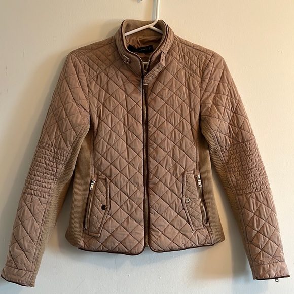 Quilted Camel Zara jacket - Picture 1 of 13